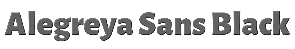 Alegreya Sans Black 