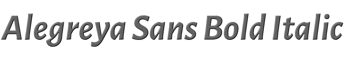 Alegreya Sans Bold Italic 