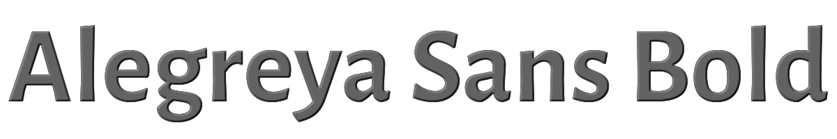 Alegreya Sans Bold 