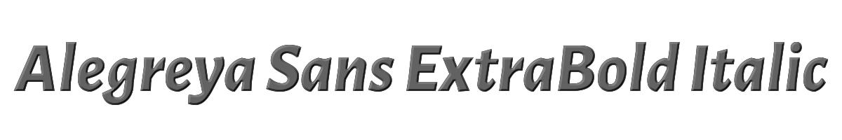 Alegreya Sans ExtraBold Italic 