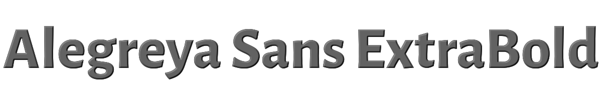 Alegreya Sans ExtraBold 