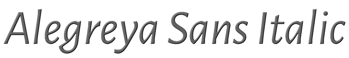 Alegreya Sans Italic 