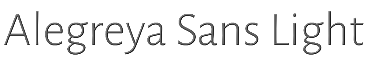 Alegreya Sans Light 