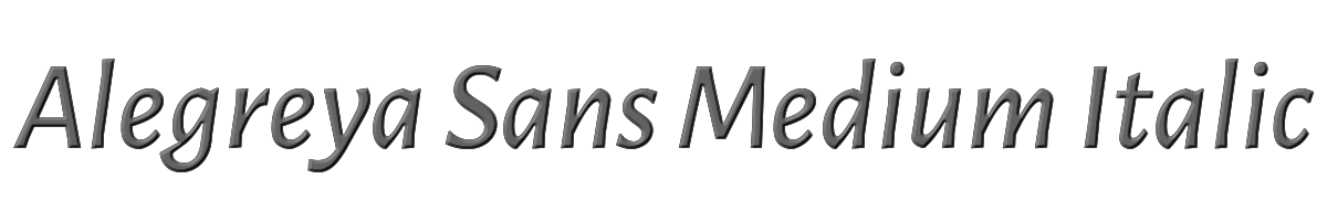 Alegreya Sans Medium Italic 