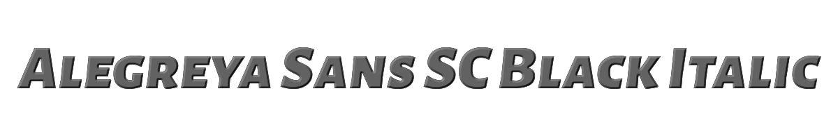 Alegreya Sans SC Black Italic 