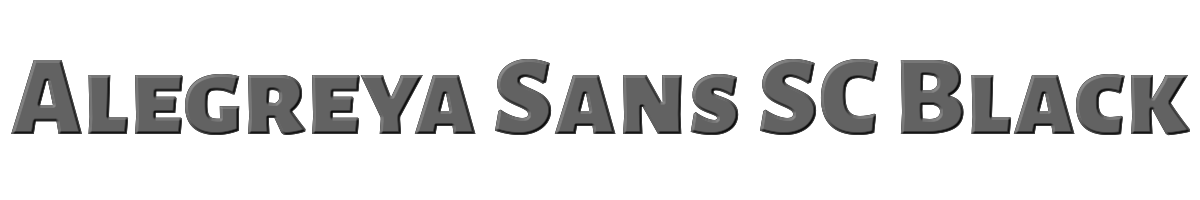 Alegreya Sans SC Black 