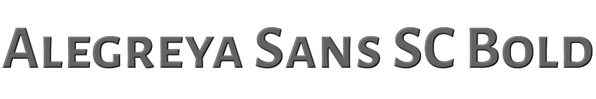 Alegreya Sans SC Bold 