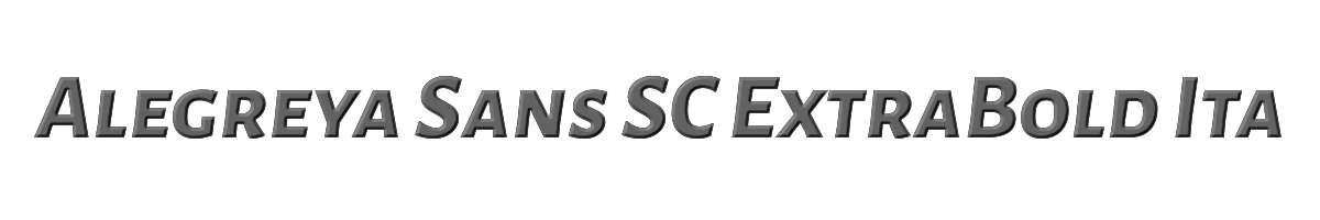 Alegreya Sans SC ExtraBold Italic 