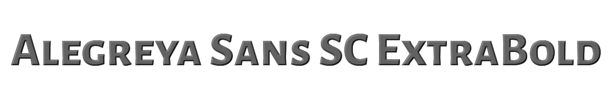 Alegreya Sans SC ExtraBold 
