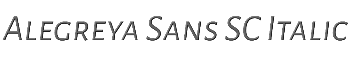 Alegreya Sans SC Italic 