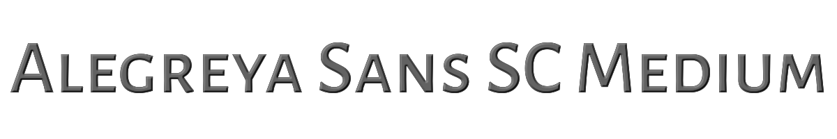 Alegreya Sans SC Medium 