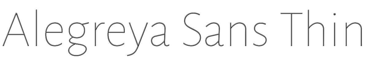 Alegreya Sans Thin 