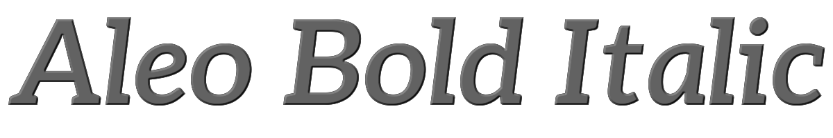 Aleo Bold Italic 