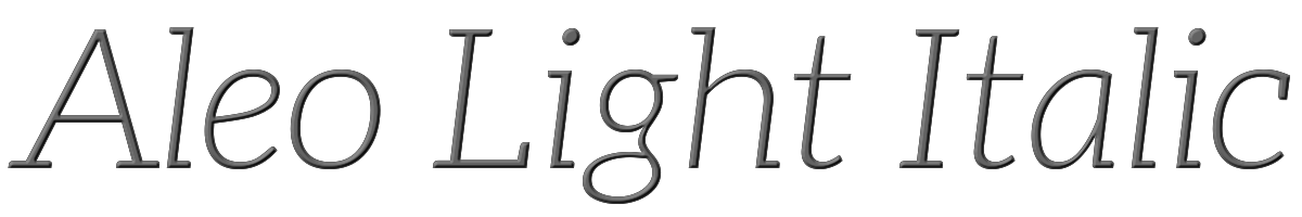 Aleo Light Italic 