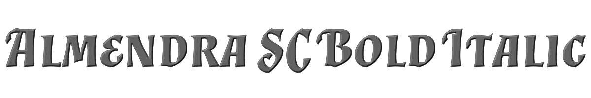 Almendra SC Bold Italic 
