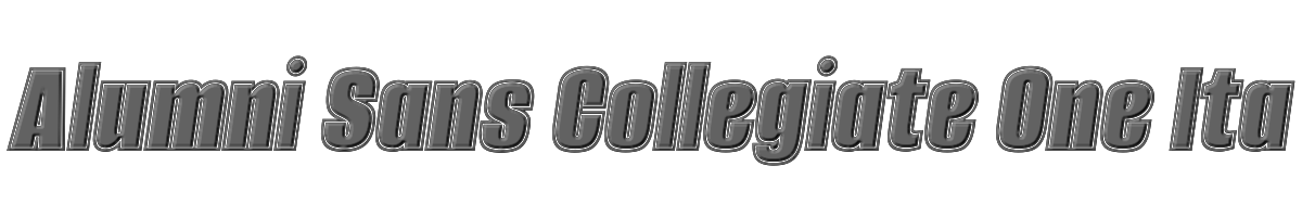 Alumni Sans Collegiate One Italic 