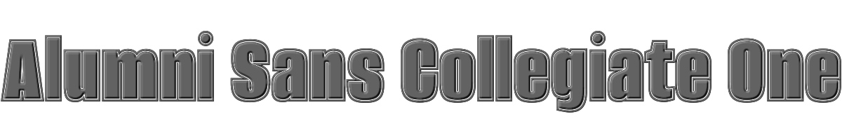 Alumni Sans Collegiate One 