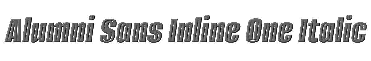 Alumni Sans Inline One Italic 