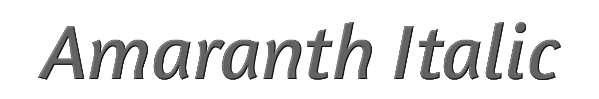 Amaranth Italic 