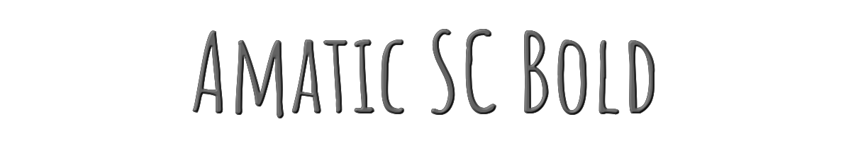 Amatic SC Bold 