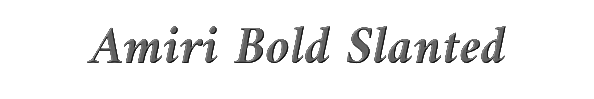 Amiri Bold Slanted 