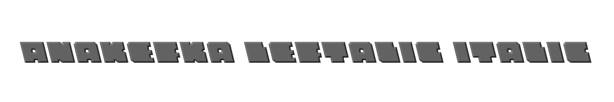 Anakefka Leftalic Italic 