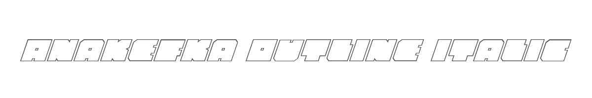 Anakefka Outline Italic 