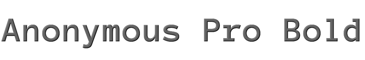 Anonymous Pro Bold 