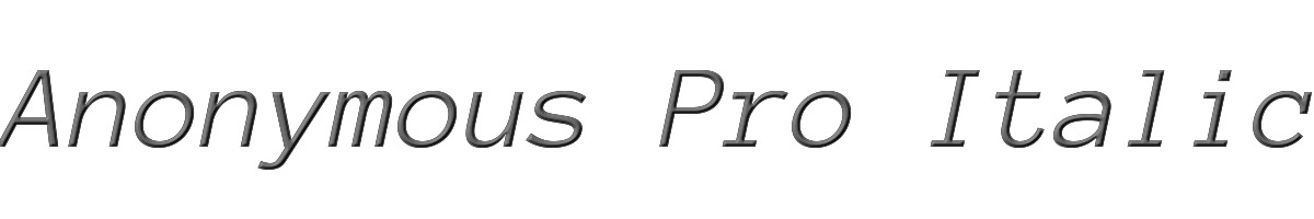 Anonymous Pro Italic 