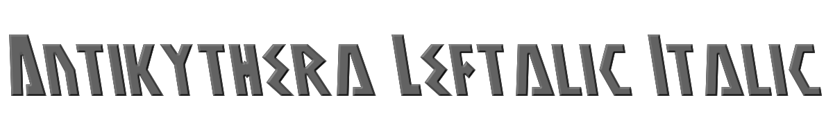 Antikythera Leftalic Italic 