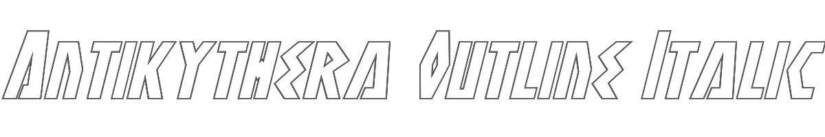 Antikythera Outline Italic 