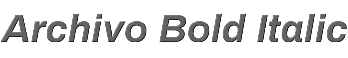 Archivo Bold Italic 