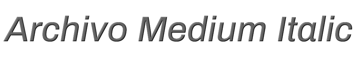 Archivo Medium Italic 