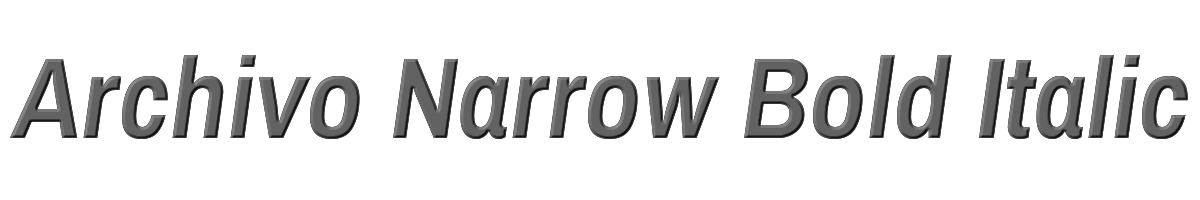 Archivo Narrow Bold Italic 