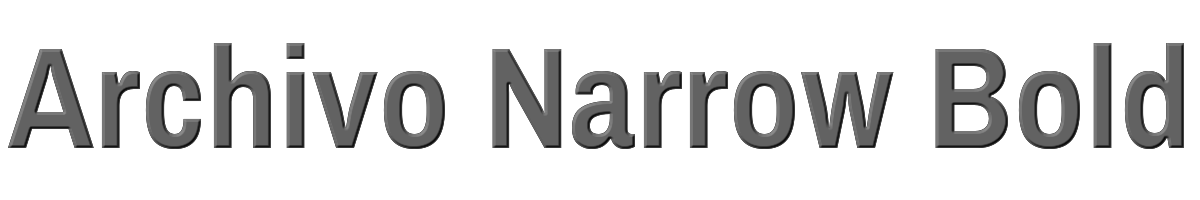 Archivo Narrow Bold 