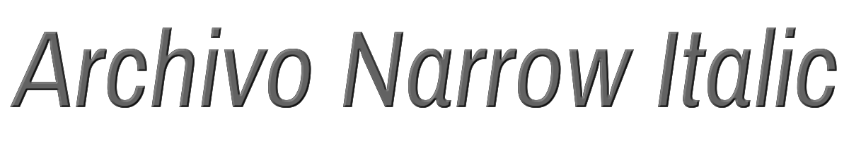 Archivo Narrow Italic 