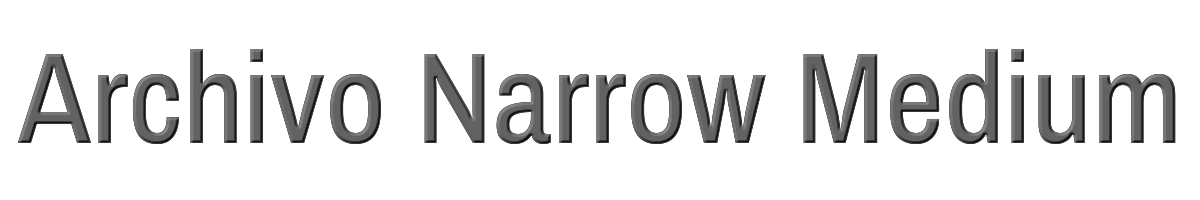 Archivo Narrow Medium 
