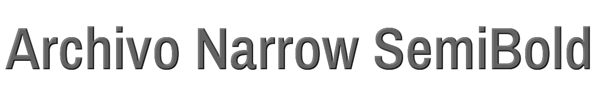 Archivo Narrow SemiBold 