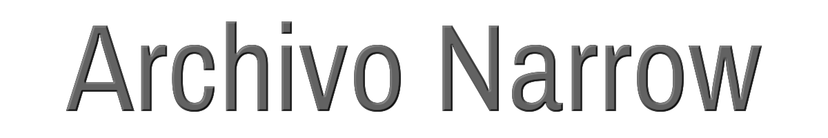 Archivo Narrow 