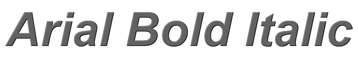 Arial Bold Italic 