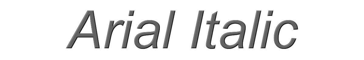 Arial Italic 