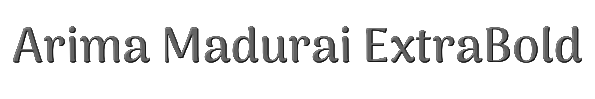 Arima Madurai ExtraBold 