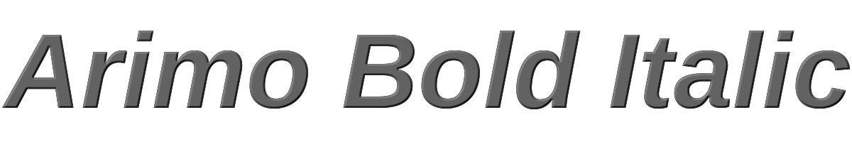 Arimo Bold Italic 