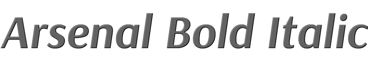 Arsenal Bold Italic 