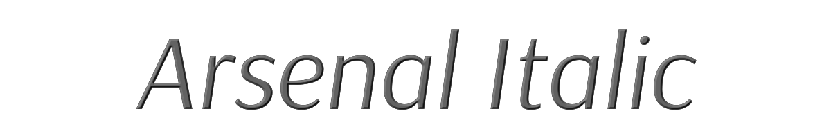 Arsenal Italic 