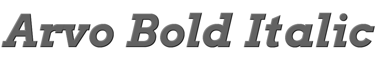 Arvo Bold Italic 