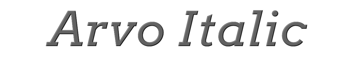 Arvo Italic 