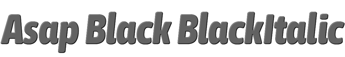 Asap Black BlackItalic 