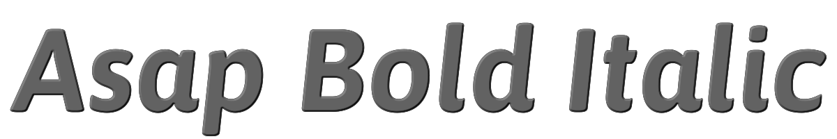 Asap Bold Italic 
