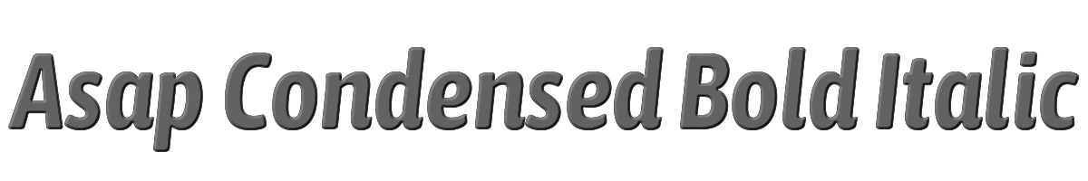 Asap Condensed Bold Italic 